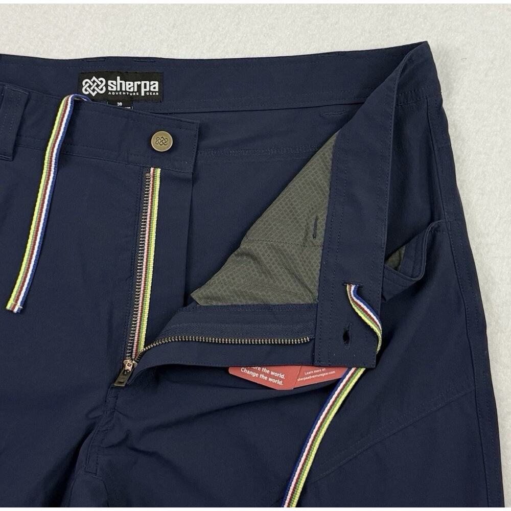 Sherpa Adventure Gear Mens 34 Cargo Shorts Blue Jamyang Drawstring Nylon Hiking - Picture 8 of 15